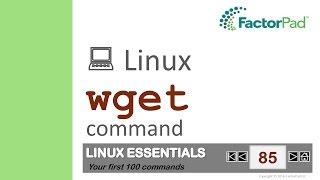 Linux wget command summary with examples