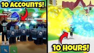 Clicker Simulator HATCHING for 10 HOURS on 10 ACCOUNTS! 225M Event Egg GRND! (Roblox)