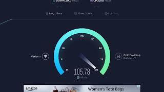 Ookla Speed Test- Verizon FiOS Internet Speeds