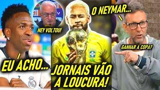 A REAÇÃO de NETO, NEYMAR, VINI JR e JORNAIS com CONVOCAÇÃO da SELEÇÃO BRASILEIRA!  - NEY VOLTOU!