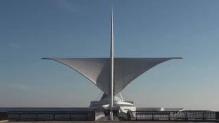 Time Lapse: Milwaukee Art Museum - Calatrava - Burke Brise Soleil - HD