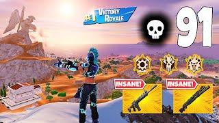 91 Elimination Solo Vs Squads "Zero Build" Gameplay Wins (Fortnite chapter 5)