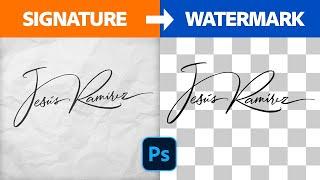 Turn Your Signature Into a Watermark in Photoshop! [Easy Photography Logo]