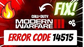 How to fix error code 14515 #mw3 (#Modern warfare 3 & #WARZONE 3) || by borntoplaygames