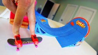 HOT WHEELS FINGERBOARD SKATEPARK!