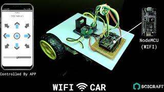 WiFi-Controlled Car with NodeMCU ESP8266! | Controlled By App