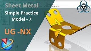 Siemens Unigraphics NX-Sheet Metal || Simple Practice Model 7 for Beginners