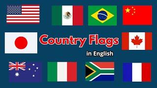 Country Flags for Kids | Learn English with Flashcards | Flags & Countries in English vocabulary