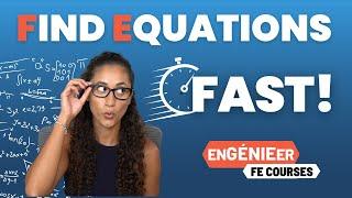How to find equations faster on the FE exam (2022) | FE Exam Tips