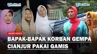 Viral Bapak-bapak Korban Gempa Cianjur Terpaksa Pakai Daster, Warganet: Mau Sedih Tapi Ngakak