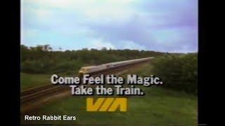 1985 VIA Rail Come Feel The Magic Take The Train Television Commercial