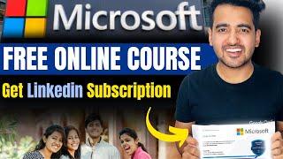 Microsoft Free Certification Online Course | Get Free Linkedin Subscription |  Microsoft Cloud Skill