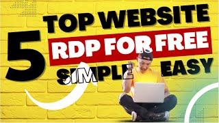 Top 5 Website For Free RDP | Windows Vps 2023 | How To Create RDP Free For Lifetime !