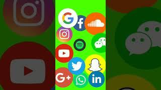 Social Media Icons Floating - Green Screen #shorts #greenscreen