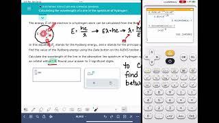 ALEKS: Calculating the wavelength of a line in the spectrum of hydrogen