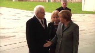 New Italian President Mattarella meets Merkel