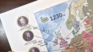 ASMR: Most Powerful & Wealthy KINGS in Medieval EUROPE with Facts [ASMR map tracing & History]