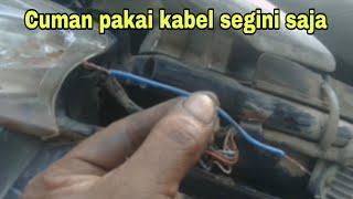 Cuma pakai kabel sedikit saja supaya lampu belakang led bisa nyala keduanya