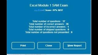 Excel Module 1 SAM Exam