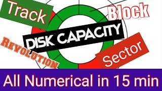 Disk Numerical of Track,Surface,Valid Block,Rotational Delay ,Transfer Rate | Operating System