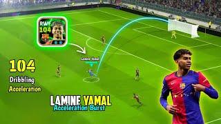 A Boy toying with Defenders  Lamine Yamal Acceleration Burst Review in eFootball 25 Mobile 