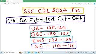 Expected Cut Off SSC CGL 2024 tier 1 by Devendra Sir || CGL 2024 PRE safe score