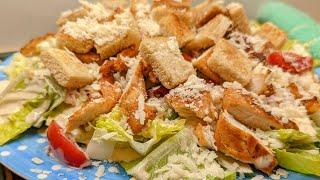 Cäsar-Salat zum träumen lecker! Mit Parmesan und Hähnchen! Chicken-Cäsar-Salat Rezept selbermachen