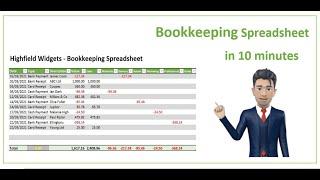 Create a Bookkeeping Spreadsheet in Excel in 10 minutes