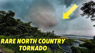 BIG-TIME TORNADO from extreme close range in the north country of Minnesota!