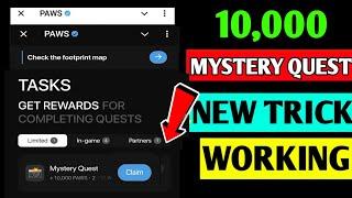 Paws New Task Mystery Quest | How To Solve Mystery Quest Paws Task | Paws Airdrop Mystery Quest