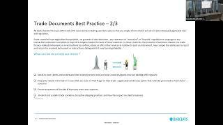 Sanctions in Trade Finance Masterclass: Trade Document Best Practice