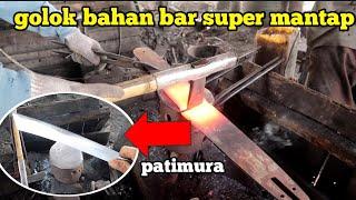 beginilah cara membuat golok patimura dari bar chainsaw