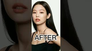 JENNIE KIM BLACKPINK BEFORE AFTER 2023 WITHOUT MAKEUP - SHORTS