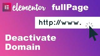 Deactivate domain - fullPage.js plugin for Elementor