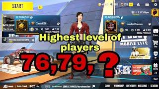 PUBG LITE Top 10 Highest level of players