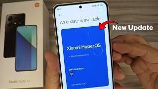 New HyperOS update received for Redmi Note 13 | Redmi Note 13 HyperOS Update