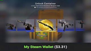 He had $3 left on Steam... *opens case*