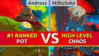 GGST ▰ Andross (#1 Ranked Potemkin) vs Milkshake (Happy Chaos). High Level Gameplay