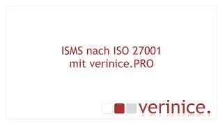 verinice-Demo: ISMS nach ISO 27001 (Tatjana Anisow)