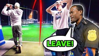 Long Drivers KICKED OUT of Top Golf for Hitting Over the Net | Hogan Molthan