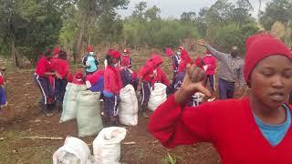 WE CARE FOR THE ENVIRONMENT OUR MOTHER EARTH STOP GLOBAL WARMING KALALU GIRLS SECONDARY LIKIPIA EAST