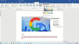 How to Format Picture Border in Word