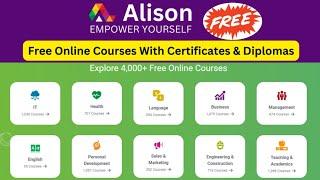 Alison free Diploma and certificate online course review