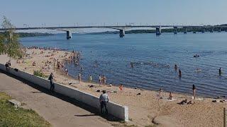 Кострома набережная, пляж р.Волга