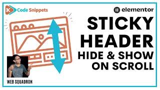Sticky Header Hide and Show on Scroll - Elementor Wordpress Tutorial - Sticky Top Header Template