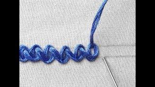 Hand embroidery Border line design | Embroidery border line