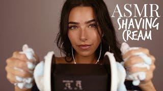 ASMR Shaving Foam in Your Ears (Crackling sounds, foam sounds, whispering, lotion sounds)