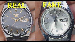 Seiko 5 real vs fake. How to spot fake Seiko 5 wrist watch