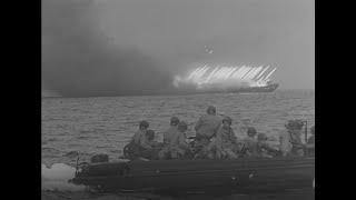 Landing Craft Tank (Rocket) 452 bombards Southern French Coast; Operation Dragoon, August 15, 1944