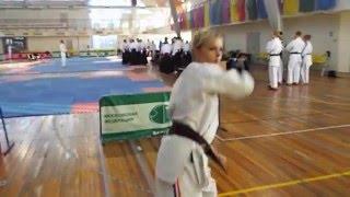 WKKU. Koshiki Karate. Чемпионат России по Косики каратэ 2015. Чемпионка России М.Латышева.